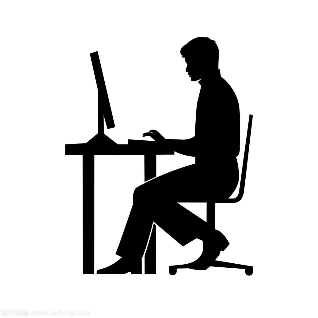 數字時代的剪影 計算機圖標的矢量世界