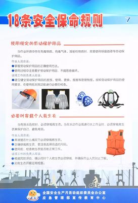 安全文化理念與安全生產(chǎn)保命規(guī)則科普掛圖 | 勞動保護用品銷售指南